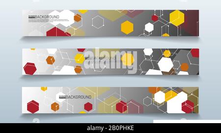 définir un arrière-plan rectangulaire de bannière. design vectoriel abstrait moderne Illustration de Vecteur