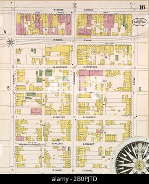 Image 16 De La Carte D'Assurance-Incendie Sanborn De Springfield, Comté De Greene, Missouri. Août 1902. 38 feuille(s), Amérique, plan de rue avec compas du XIXe siècle Banque D'Images