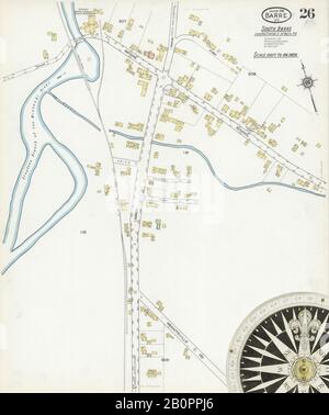 Image 26 De La Carte D'Assurance-Incendie Sanborn De Barre, Comté De Washington, Vermont. Juin 1916. 31 feuille(s), Amérique, plan de rue avec compas du XIXe siècle Banque D'Images