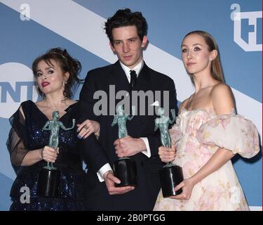 26 Screen Actors Guild Awards Au Shrine Auditorium Le 19 Janvier 2020 À Los Angeles, Ca Avec: Helena Bonham Carter, Josh O'Connor, Erin Doherty Où: Los Angeles, Californie, États-Unis Quand: 20 Jan 2020 Crédit: Nicky Nelson/Wenn.com Banque D'Images