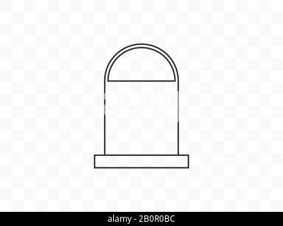 Pierre tombale, cimetière, icône de rip. Illustration vectorielle, conception plate. Illustration de Vecteur