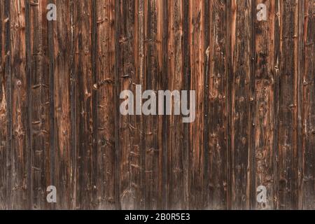 WOM a endommagé la paroi en bois en marron comme fond ou texture Banque D'Images