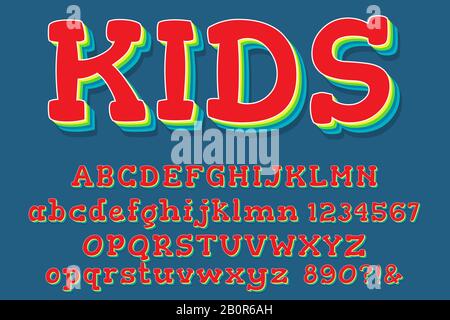 Lettres, chiffres et symboles drôles. Bonne Typographie . Vecteur Illustration de Vecteur