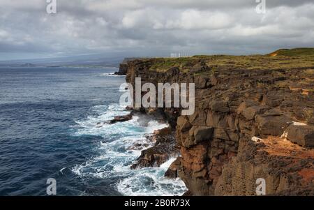 South Point Cliffs (Point Le Plus Au Sud Des États-Unis) À Big Island, Hawaï Banque D'Images