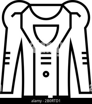 Icône de ligne de vêtements bot, signe concept, illustration vectorielle de contour, symbole linéaire. Illustration de Vecteur