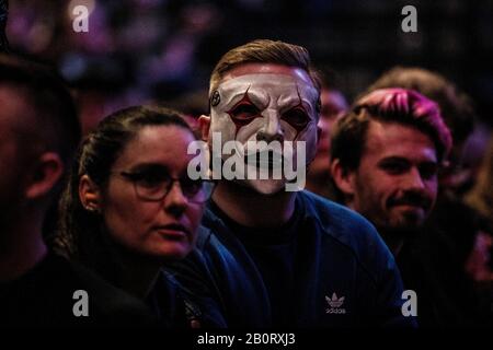 Copenhague, Danemark. 20 février 2020. Les amateurs de concerts assistent à un concert en direct avec le groupe américain de métal lourd Slipknot à la Royal Arena de Copenhague. (Crédit Photo: Gonzales Photo - Lasse Lagoni). Banque D'Images