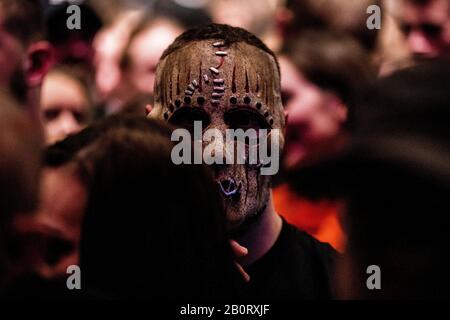 Copenhague, Danemark. 20 février 2020. Les amateurs de concerts assistent à un concert en direct avec le groupe américain de métal lourd Slipknot à la Royal Arena de Copenhague. (Crédit Photo: Gonzales Photo - Lasse Lagoni). Banque D'Images