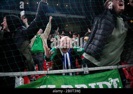 Copenhague, Danemark. 20 février 2020. Les fans de football du Celtic ont vu pendant le match de l'UEFA Europa League entre le FC Copenhague et le Celtic à Telia Parken à Copenhague. (Crédit Photo: Gonzales Photo/Alay Live News Banque D'Images