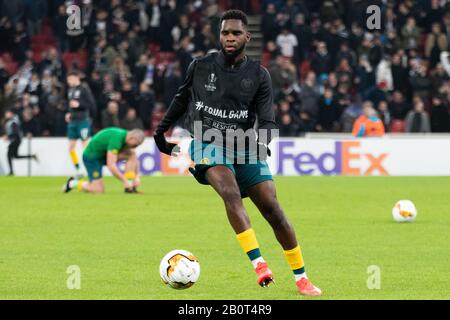 Copenhague, Danemark. 20 février 2020. L'Odsonne Edouard du Celtic se réchauffe pour le match de l'UEFA Europa League entre le FC Copenhague et le Celtic à Telia Parken à Copenhague. (Crédit Photo: Gonzales Photo/Alay Live News Banque D'Images