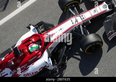 Antonio Giovinazzi d'alfa Romeo dans la voie de la fosse au cours de la troisième journée de tests pré-saison au circuit de Barcelone - Catalunya. Banque D'Images