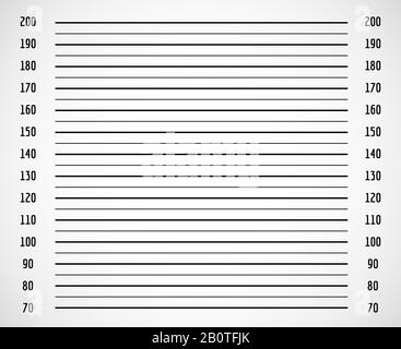 Fond photo, police criminelle mugshot avec une illustration vectorielle à l'échelle centimétrique. Carte de hauteur photographique d'identification, photo mugshot vierge Illustration de Vecteur
