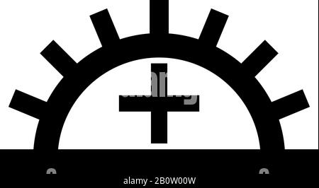 Fastness de lumière satisfaisante Désignation sur l'icône du symbole du papier peint illustration vectorielle de couleur noire style plat image simple Illustration de Vecteur