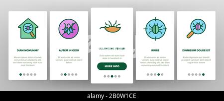 Les Icônes D'Intégration Du Service De Lutte Antiparasitaire Permettent De Définir Le Vecteur Illustration de Vecteur