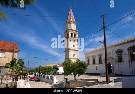 Église d'Agia Mawra dans le village Macherado, île de Zakynthos, Grèce Banque D'Images