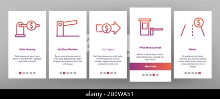Les Icônes D'Embarquement Sur Route À Péage Permettent De Définir Le Vecteur Illustration de Vecteur