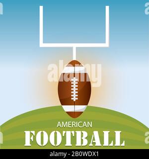 L'affiche de football américain Illustration de Vecteur