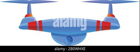 Icône moderne de drone de police. Dessin animé de la police moderne drone icône de vecteur pour la conception de Web isolé sur fond blanc Illustration de Vecteur