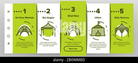 Les Icônes De Voyage De Tente Et D'Embarquement De Cirque Permettent De Définir Vector Illustration de Vecteur