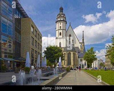 Église Saint-Thomas De Leipzig, Saxe, Allemagne, Europe Banque D'Images