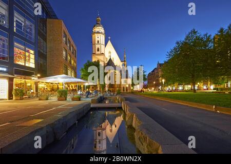 Église Saint-Thomas De Leipzig, Saxe, Allemagne, Europe Banque D'Images