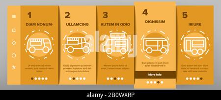 Icônes D'Intégration De Transport De Camion Alimentaire Définir Le Vecteur Illustration de Vecteur