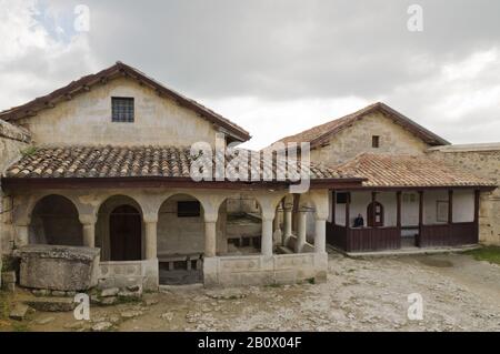 Chufut-Kale, cité forteresse médiévale, Bachchyssaraj, Crimée, Ukraine, Europe de l'est, Banque D'Images