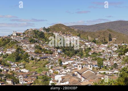 Vue Sur Ouro Preto, Minas Gerais, Brésil, Amérique Du Sud, Banque D'Images
