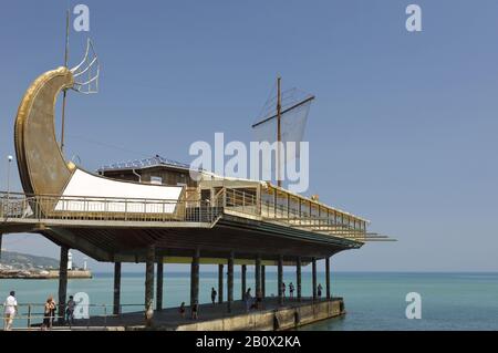 Khutorok Lya Mer Restaurant, Yalta, République Autonome De Crimée, Ukraine, Europe De L'Est, Banque D'Images