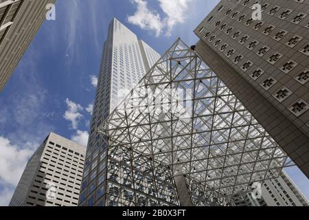 Wachovia Financial Center, vue vers le ciel, super grand angle, gratte-ciel, centre-ville de Miami, Floride, États-Unis, Banque D'Images