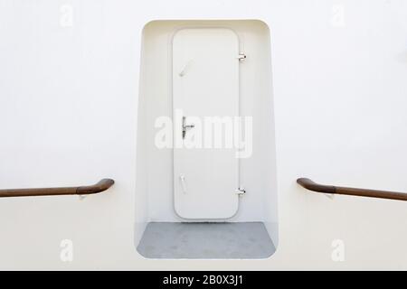 Navire, détail, tablier, porte en acier, Banque D'Images