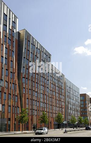 Sumatrakontor, façade, architecture, Hafencity, Hambourg, Allemagne, Banque D'Images