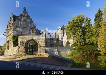 Château De Hämelschenburg À Emmerthal, Weser Uplands, Basse-Saxe, Allemagne, Banque D'Images