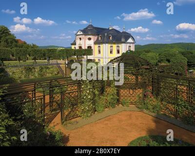 Château Rococo des châteaux de Dornburg, Dornburg, Thuringe, Allemagne, Banque D'Images