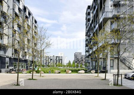 Architecture Moderne, Logement, Örestad, Île Amager, Copenhague, Danemark, Banque D'Images