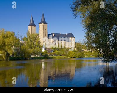 Château De Rochlitz Sur Le Mulde, Rochlitz, Saxe, Allemagne, Banque D'Images