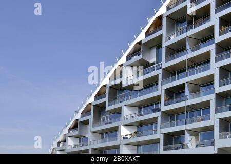 Architecture moderne, construction de logements, Örestad, Amager Island, Copenhague, Danemark, Scandinavie, Banque D'Images