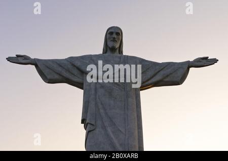 Christ Rédempteur, Christ Rédempteur par Paul Landowski, Rio de Janeiro, Brésil, Amérique du Sud, Banque D'Images