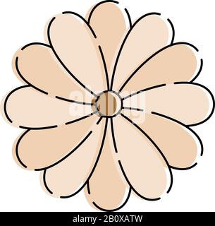 Icône de fleur béatiful isolée Illustration de Vecteur