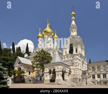 Cathédrale Alexander Nevski, Yalta, Crimée, Ukraine, Europe De L'Est, Banque D'Images