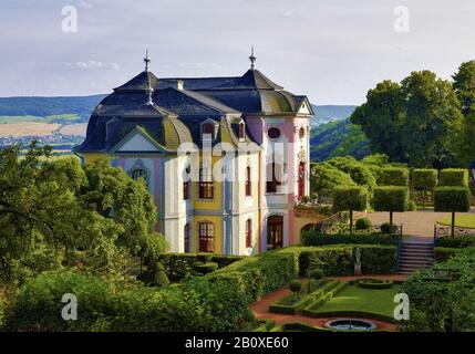 Château Rococo des châteaux de Dornburg, Dornburg, Thuringe, Allemagne, Banque D'Images