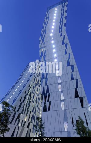 Hôtel Design Bella Sky, Örestad, Amager, Copenhague, Danemark, Banque D'Images