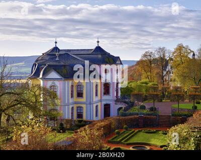 Château Rococo des châteaux de Dornburg, Dornburg, Thuringe, Allemagne, Banque D'Images