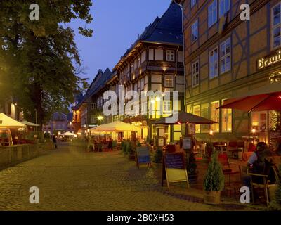 Auberges dans la cour de Goslar, Basse-Saxe, Allemagne, Banque D'Images