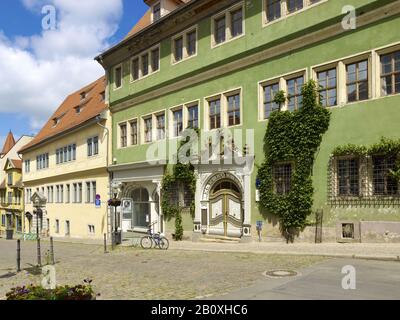 Haus zum Palmenbaum et Haus zum Schwarzen Lowen, Arnstadt, Thuringe, Allemagne, Banque D'Images