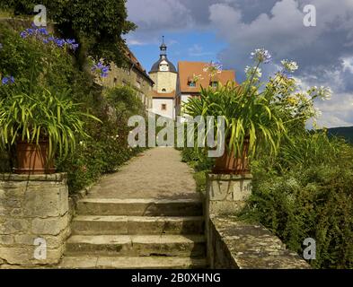 Vieux château, châteaux de Dornburg, Dornburg, Thuringe, Allemagne, Banque D'Images