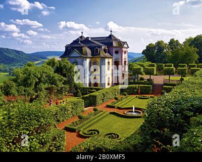 Château Rococo des châteaux de Dornburg, Dornburg, Thuringe, Allemagne, Banque D'Images