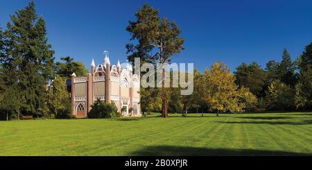 Maison Gothique À Wörlitz Park, Wörlitz, Saxe-Anhalt, Allemagne, Banque D'Images