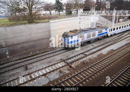 Train À Gdansk, Pologne. 19 Février 2020 © Wojciech Strozyk / Alay Stock Photo Banque D'Images