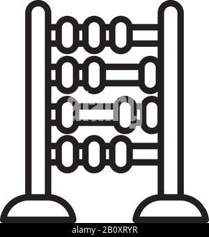 icône isolée du périphérique abacus math Illustration de Vecteur