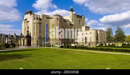 Théâtre National Art Nouveau À Schillerplatz À Cottbus, Brandebourg, Allemagne, Banque D'Images